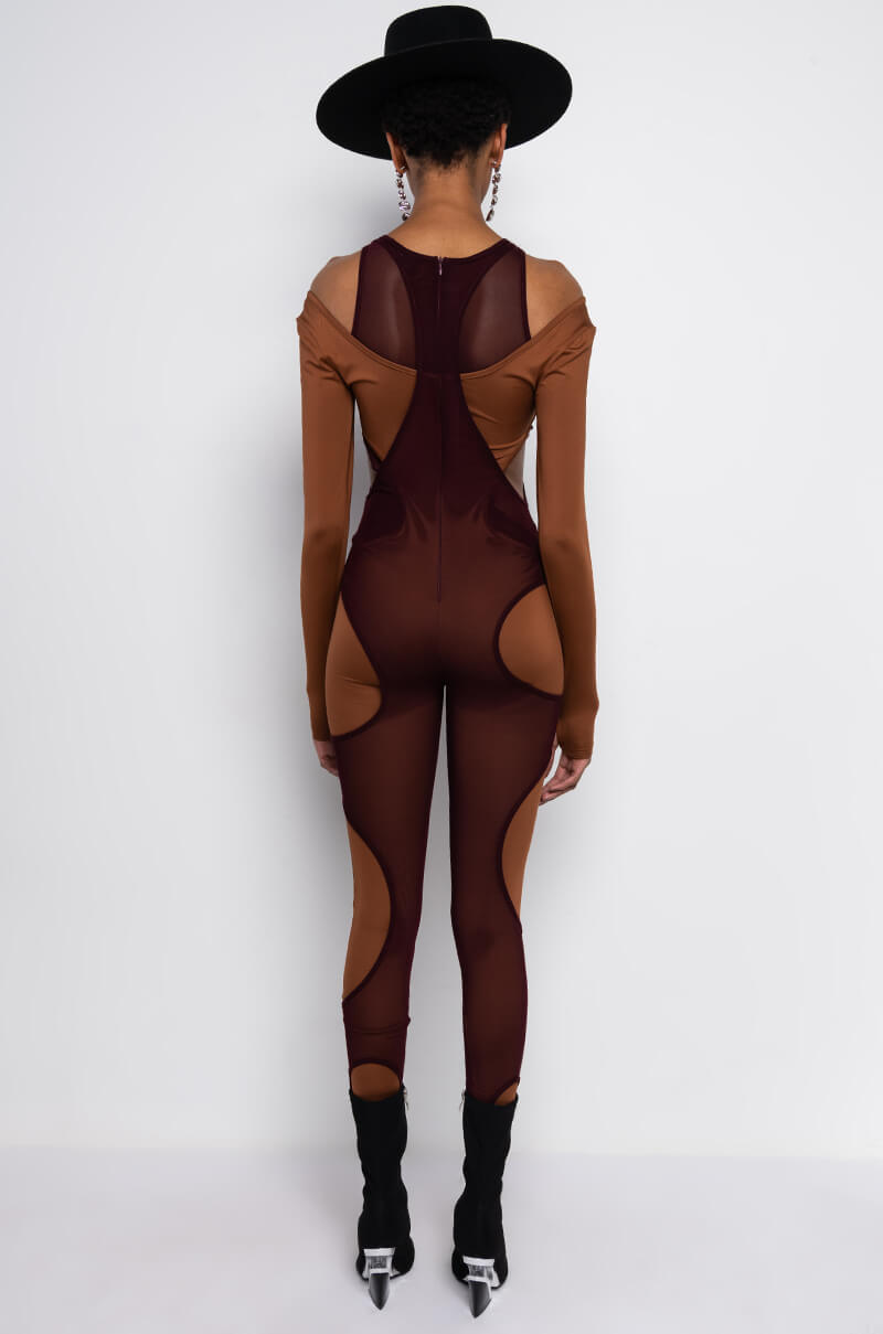 CATCH UP CUT OUT LAYERED JUMPSUIT