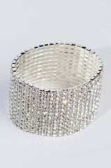 CATCH UP XTRAA SILVER RHINESTONE CUFF