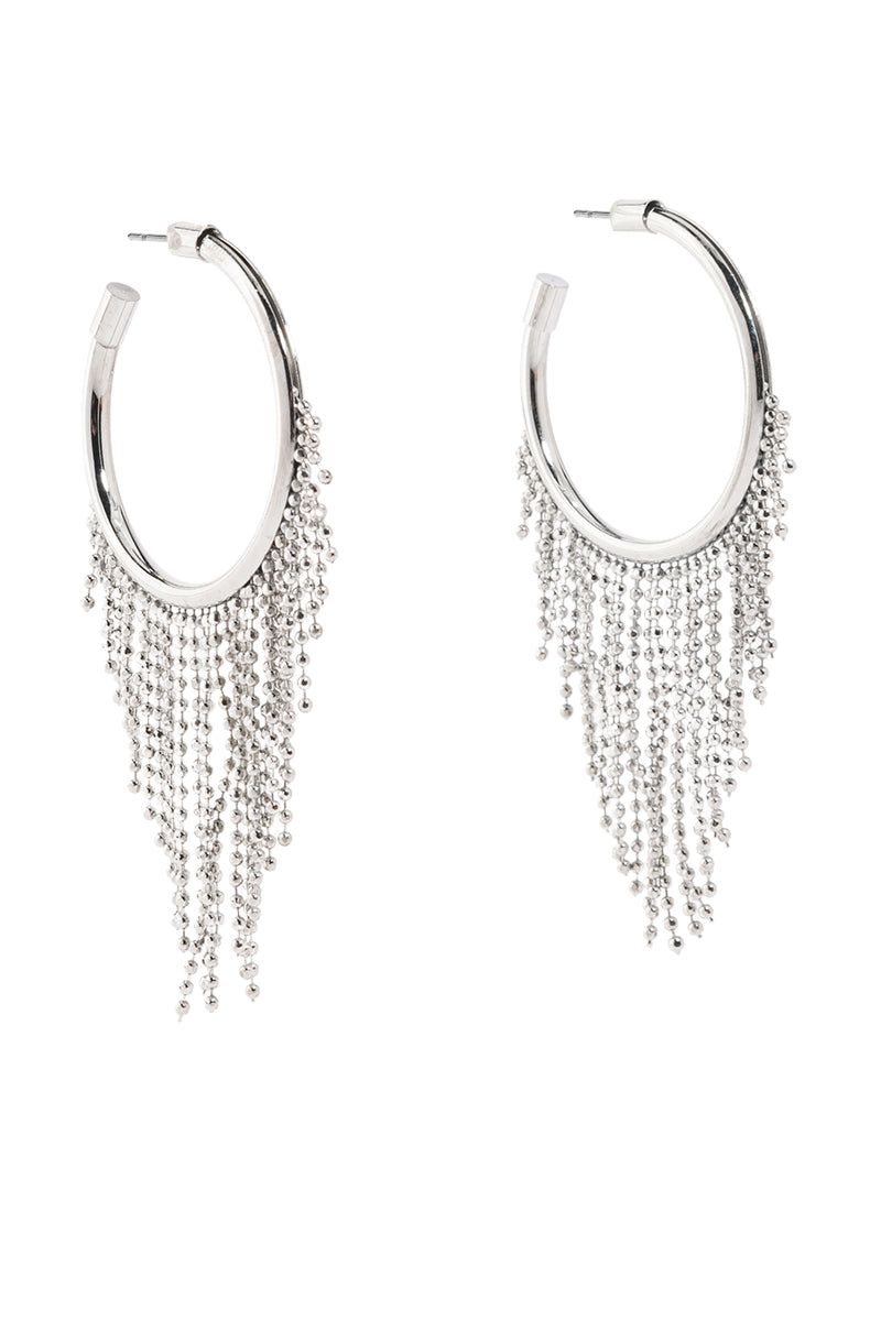 CHAIN DRIP HOOP EARRING