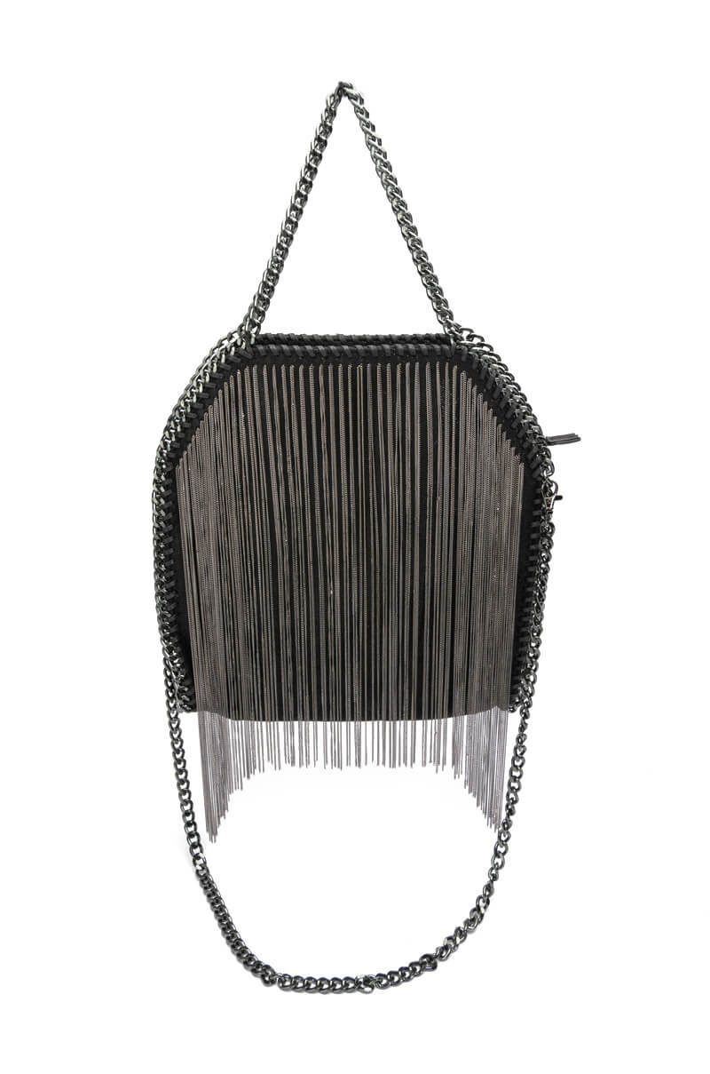 CHAIN FRINGE PURSE