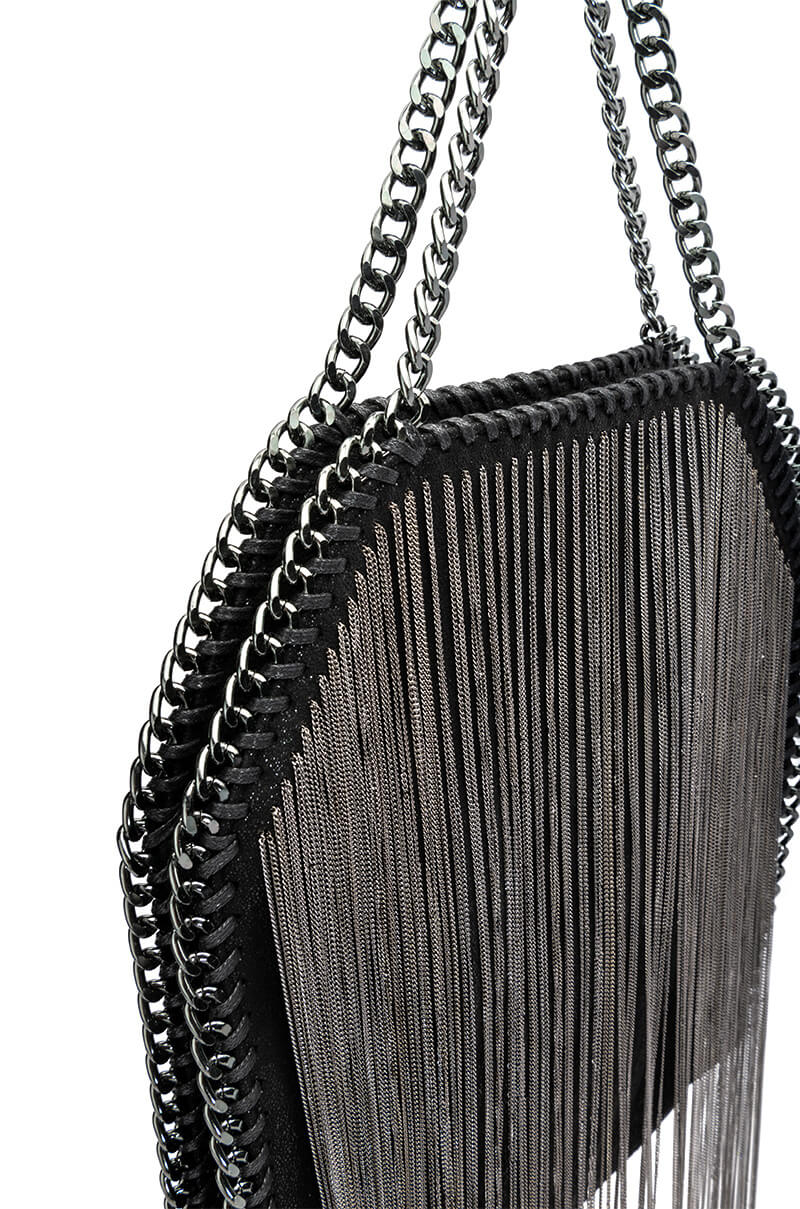 CHAIN FRINGE PURSE