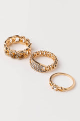 CHAIN RING SET GOLD