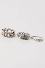 CHAIN RING SET SILVER