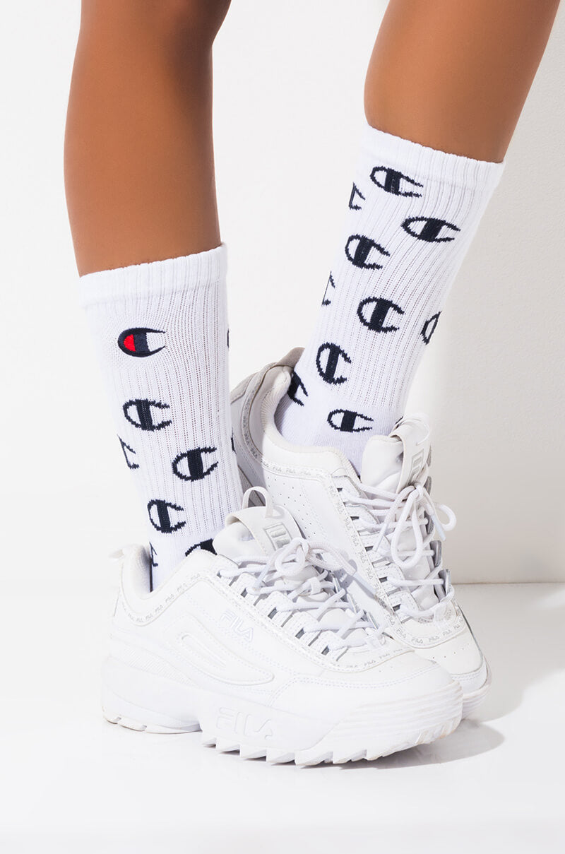 CHAMPION P1 ALL OVER C CREW WITH EMBROIDERY
