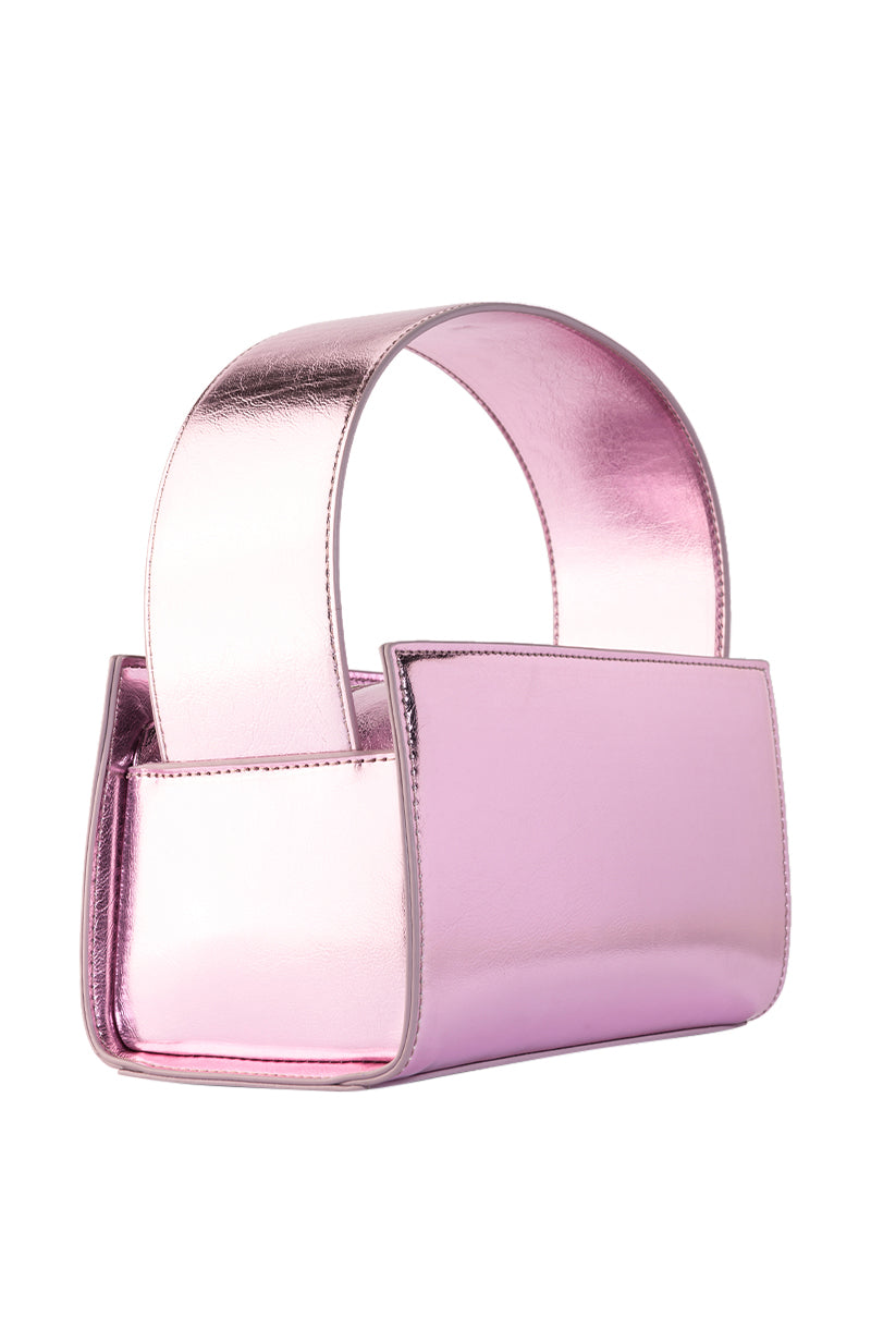 CHEERFUL PINK METALLIC BAG