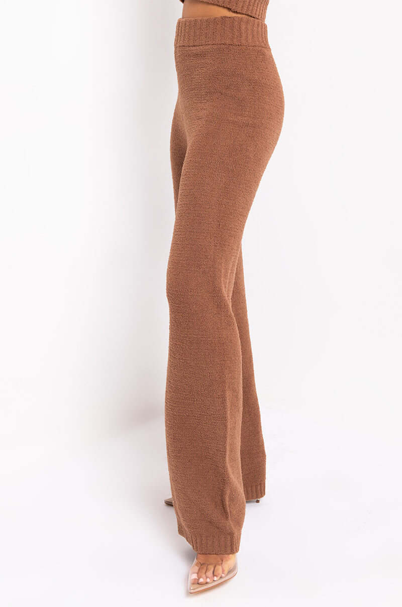 CHILLIN AF COZY WIDE LEG PANT CAMEL