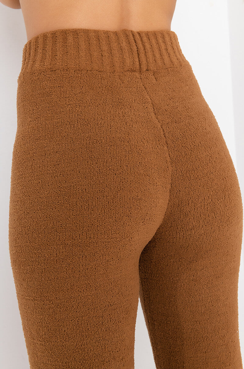 CHILLIN AF COZY WIDE LEG PANT CAMEL