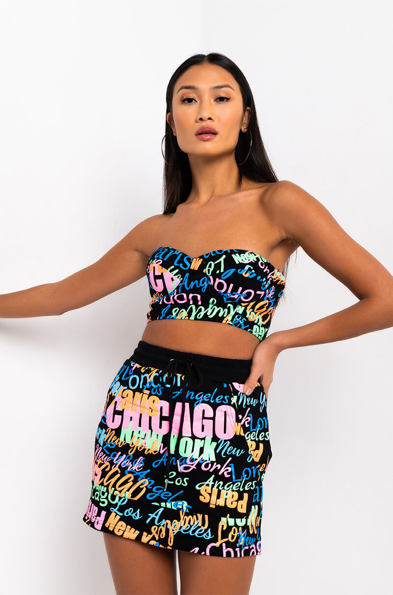 CITY GIRL CROPPED TUBE TOP