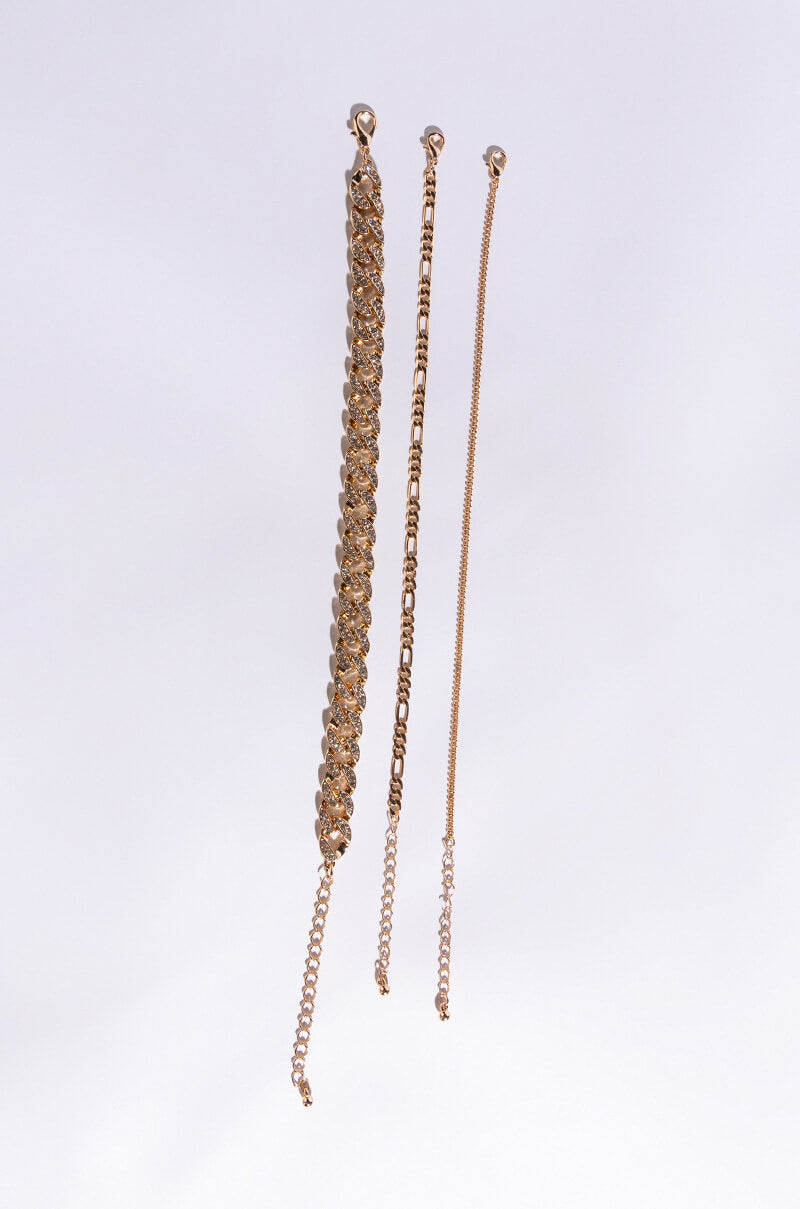 CLASSIC CUBAN ANKLET SET