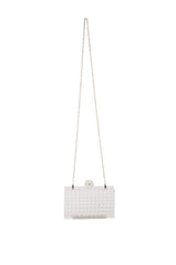 CLEAR BOX CLUTCH WITH RHINESTONES