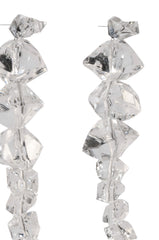 CLEAR ICE DROP EARRING