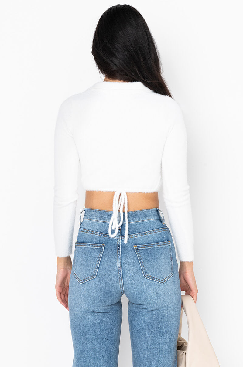 CLUELESS AF CROP SWEATER