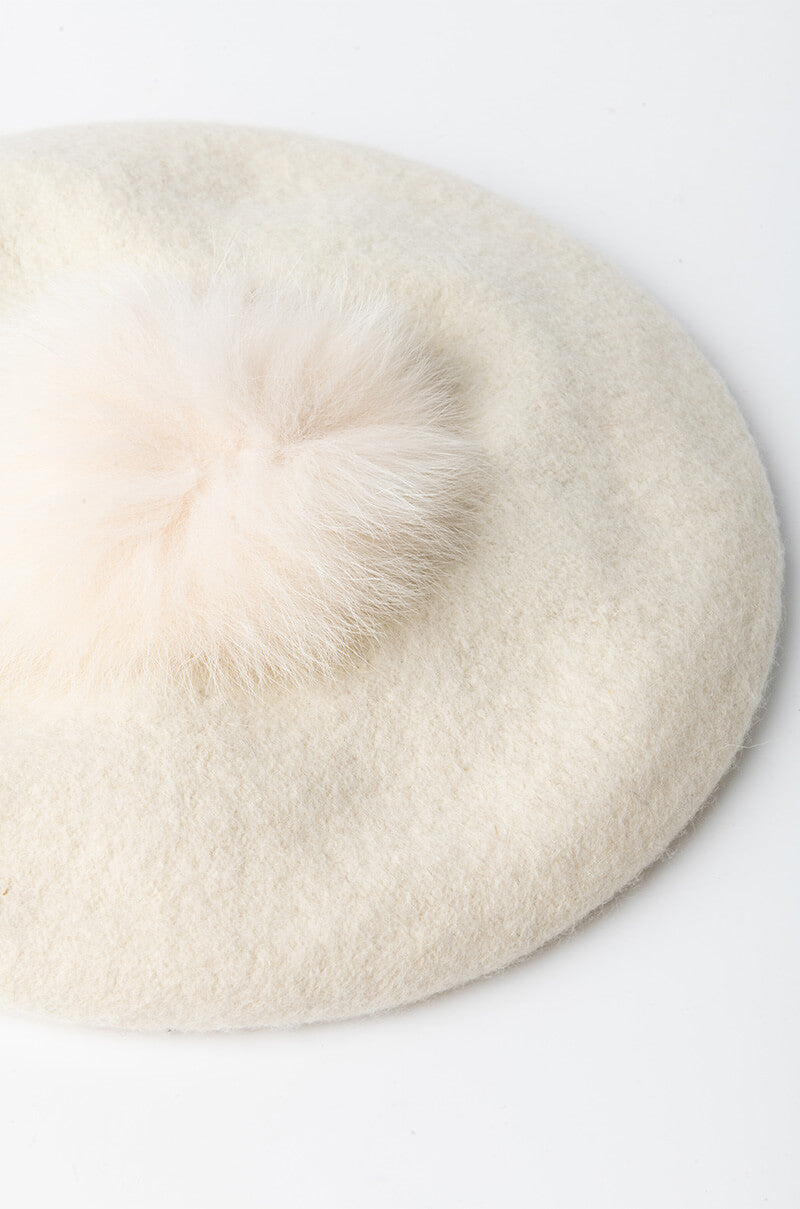COLOR POP FAUX FUR BERET