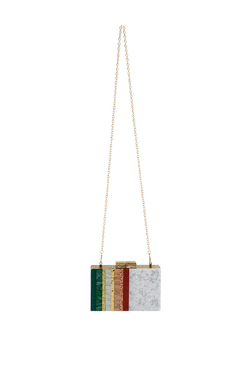 COLORFUL IMAGINATION ACRYLIC CLUTCH