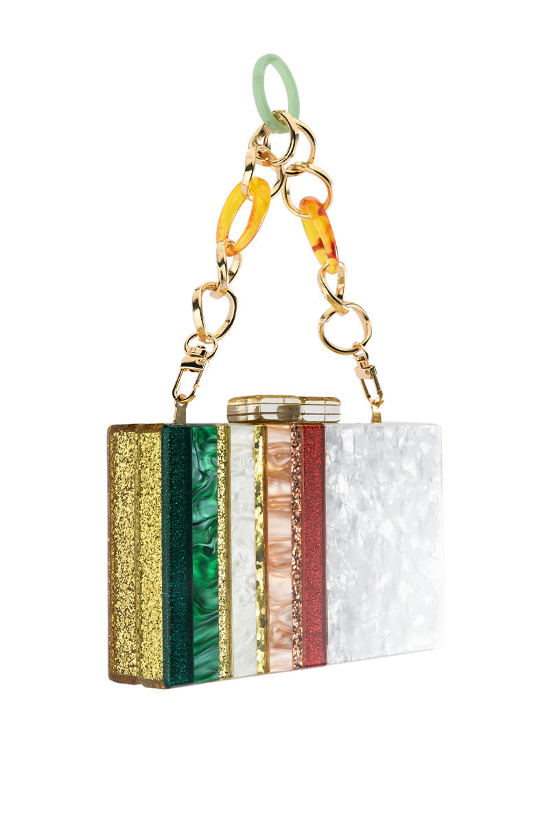 COLORFUL IMAGINATION ACRYLIC CLUTCH