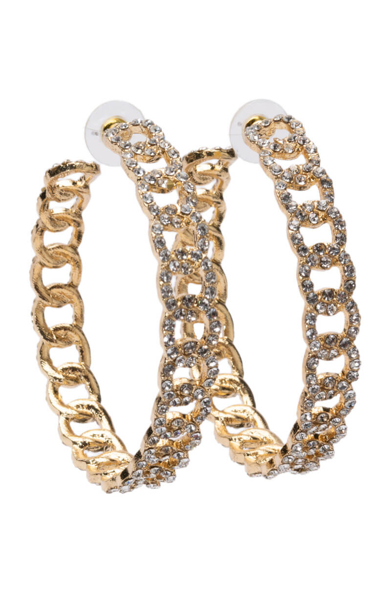 CUBAN GOLD PAVE HOOPS