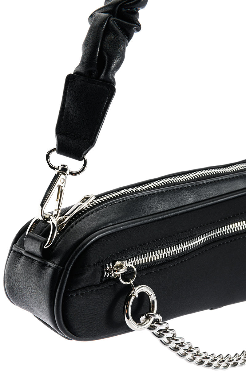 DAFT BLACK ASYMMETRICAL PURSE