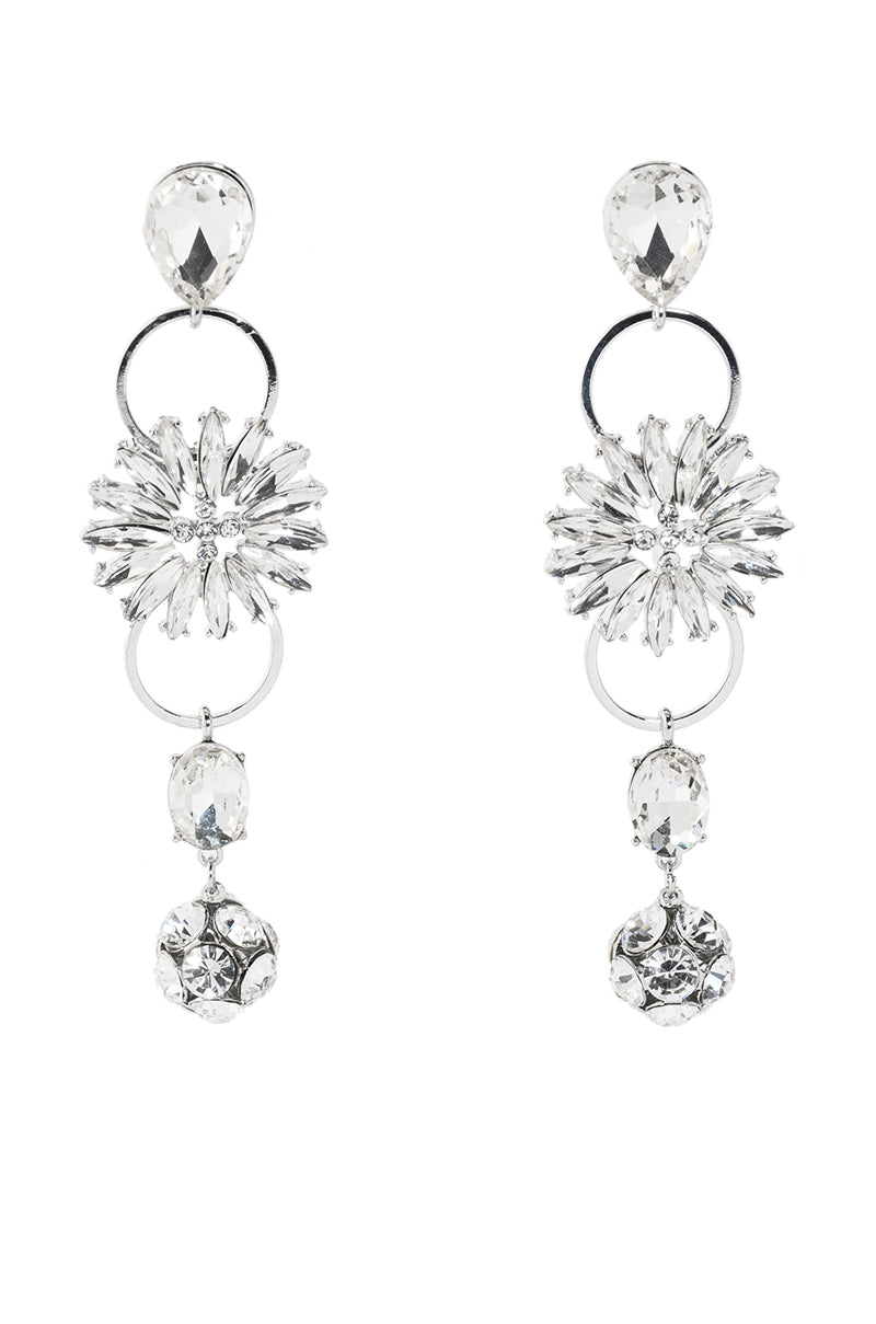 DAISY STATEMENT EARRING IN SILVER