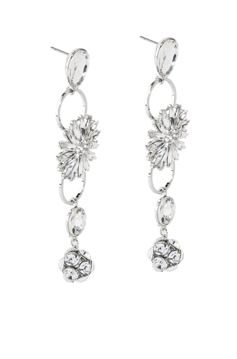 DAISY STATEMENT EARRING IN SILVER