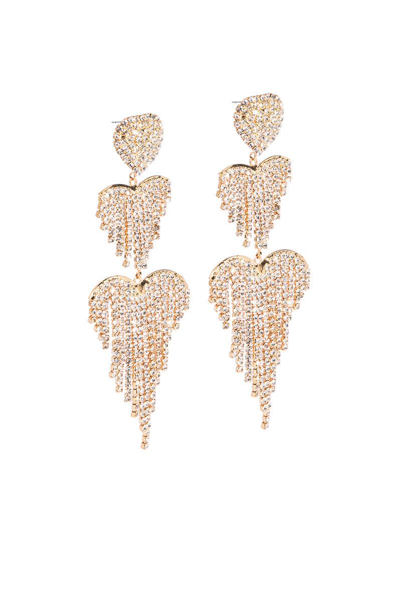 DANGLE HEART EARRING