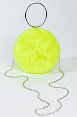 DAYANNE NEON GREEN FUR BAG