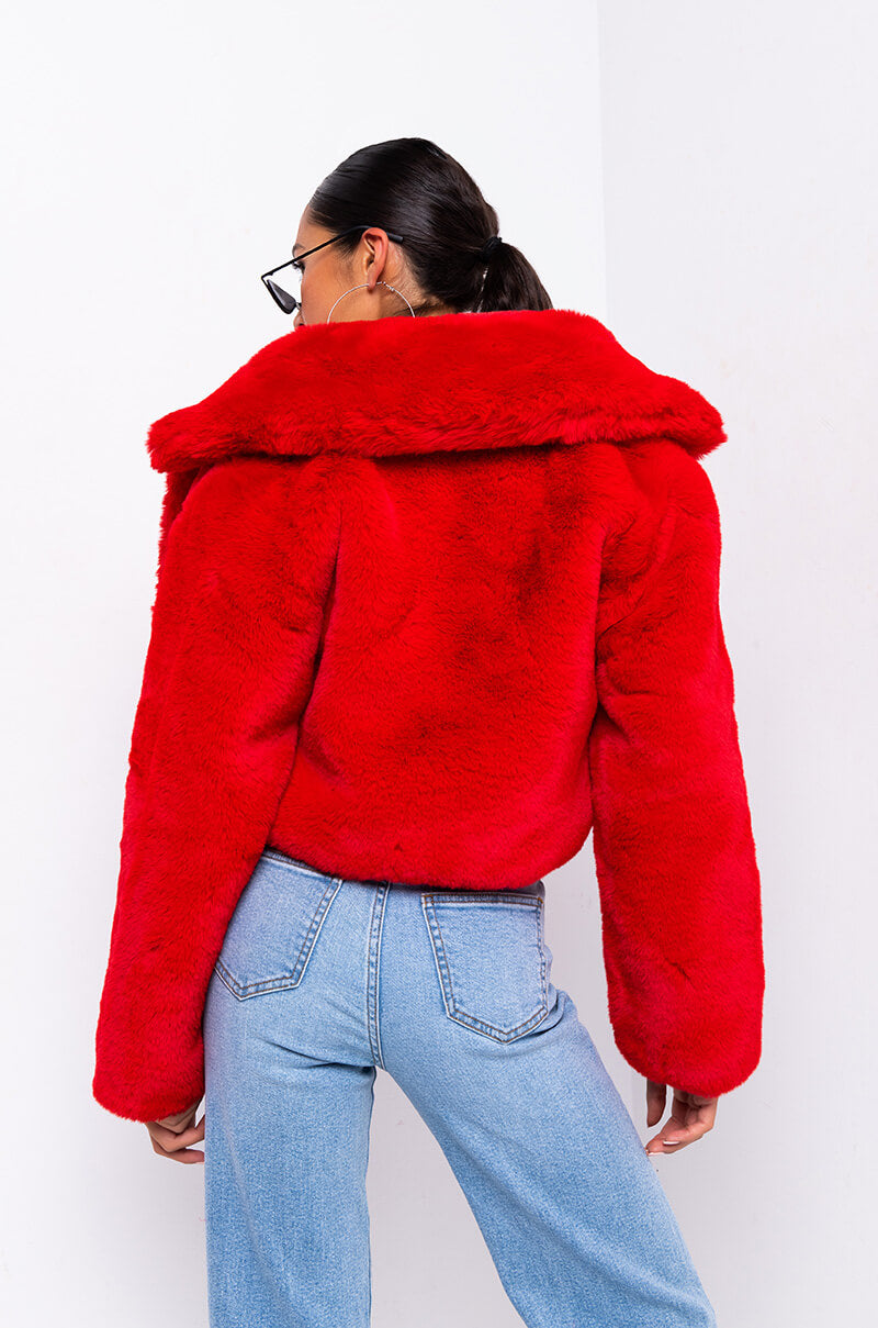 DAYANNE PLUSH FAUX FUR JACKET