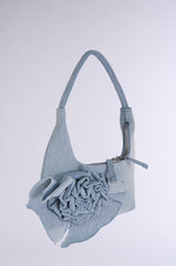 DENIM ROSETTE BAG