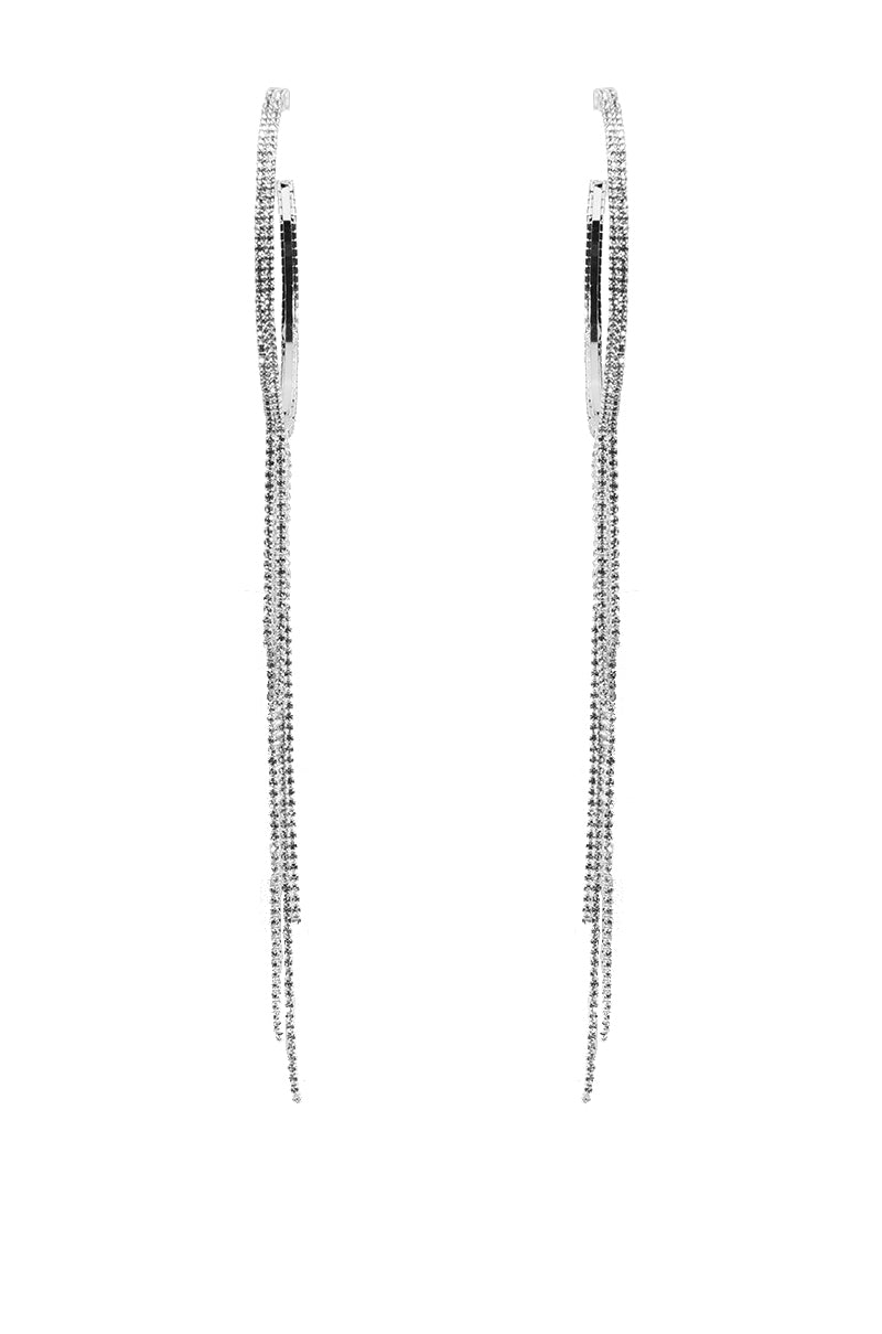 DESERVE THE WORLD BLING HOOP IN SILVER