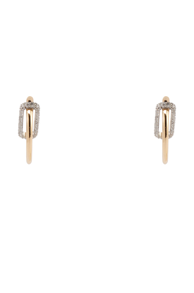 DESIGNER DOWN HOOP EARRING