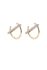 DESIGNER DOWN HOOP EARRING