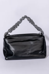 DESTINY RHINESTONE STRAP BLACK PURSE