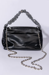 DESTINY RHINESTONE STRAP BLACK PURSE