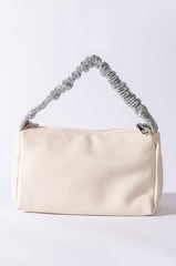 DESTINY RHINESTONE STRAP WHITE PURSE