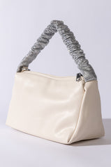 DESTINY RHINESTONE STRAP WHITE PURSE