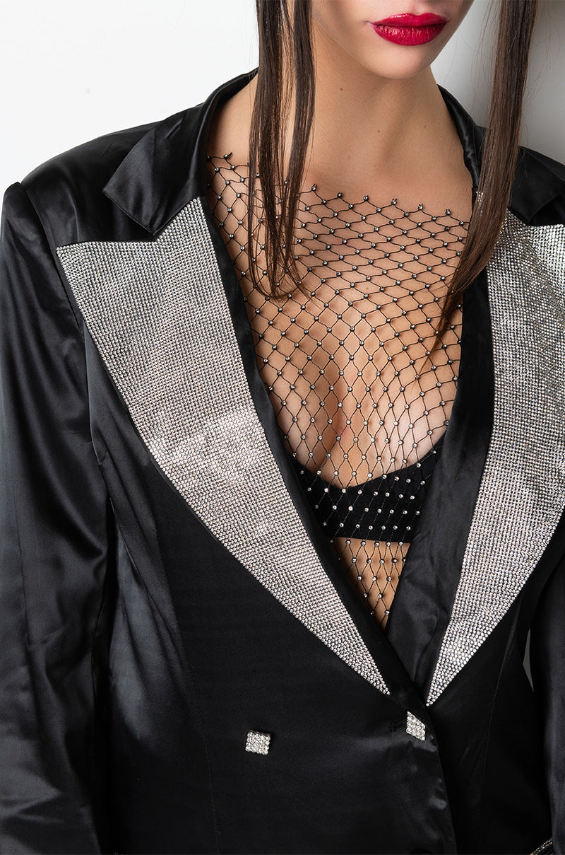 DIAMONIQUE RHINESTONE BLAZER