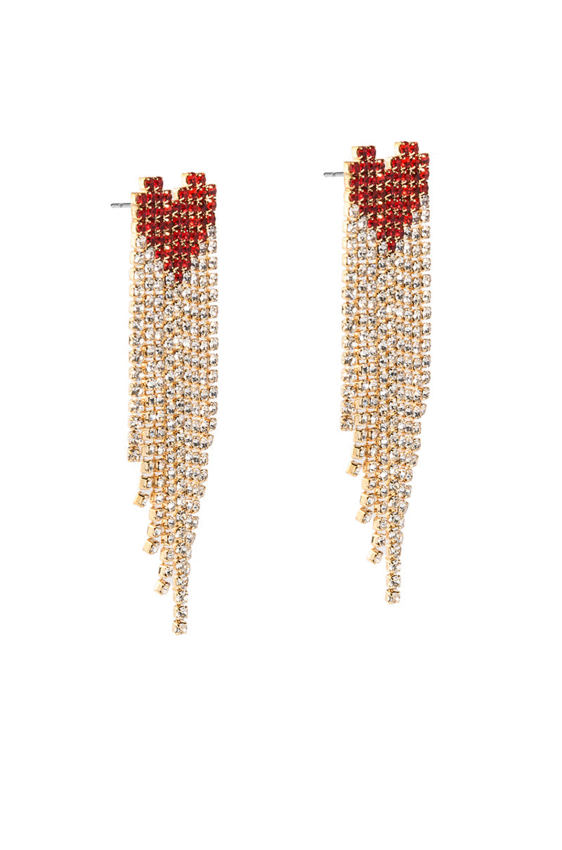 DIGITAL HEART EARRING IN GOLD