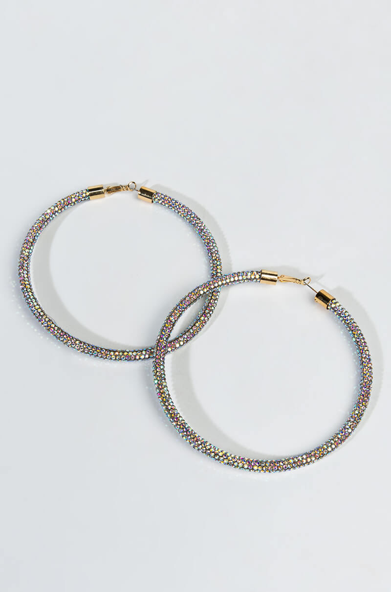 DISCLOSURE RHINESTONE CORD EARRINGS