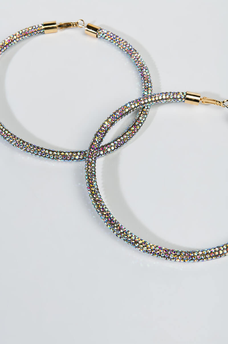DISCLOSURE RHINESTONE CORD EARRINGS