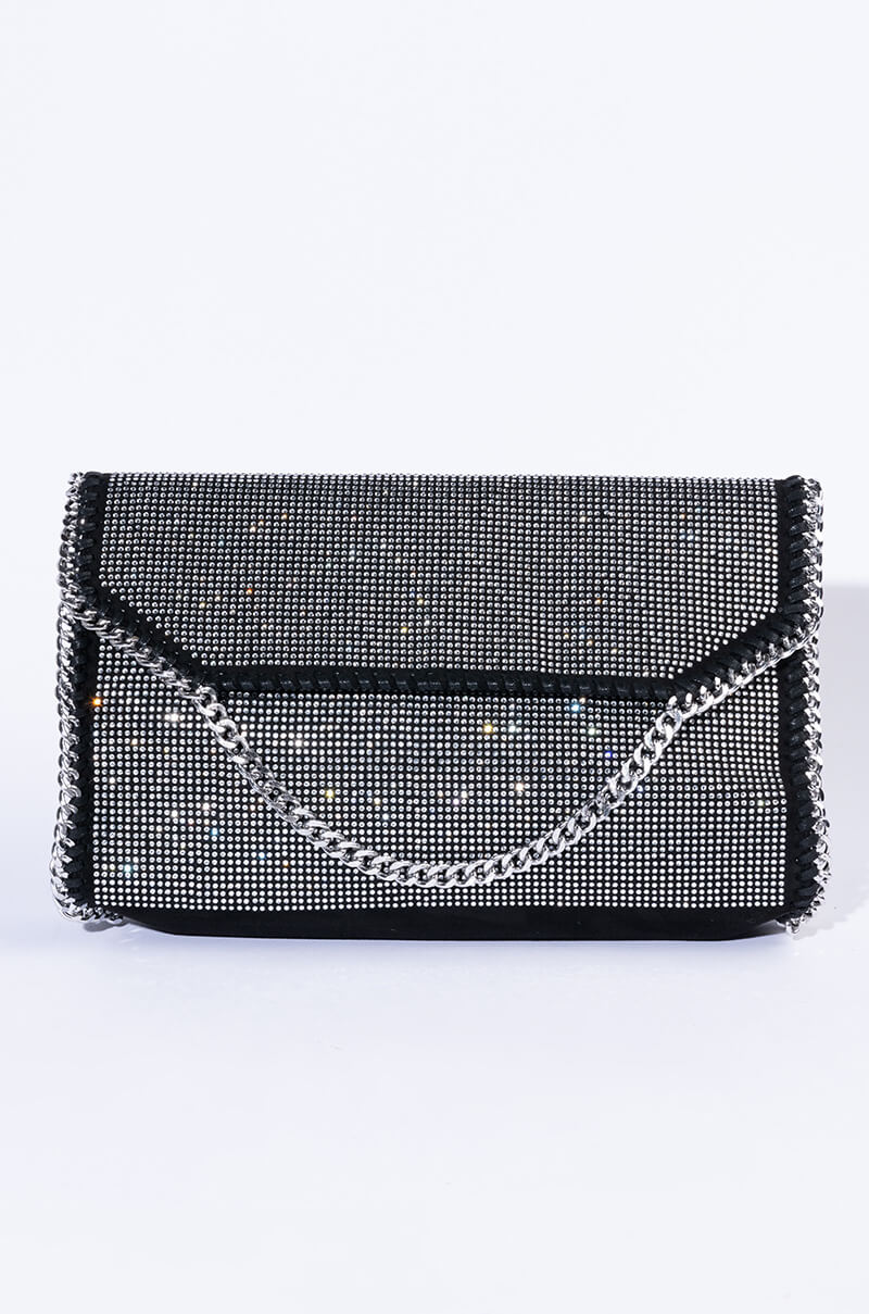 DISCO RHINESTONE OVERSIZED PURSE