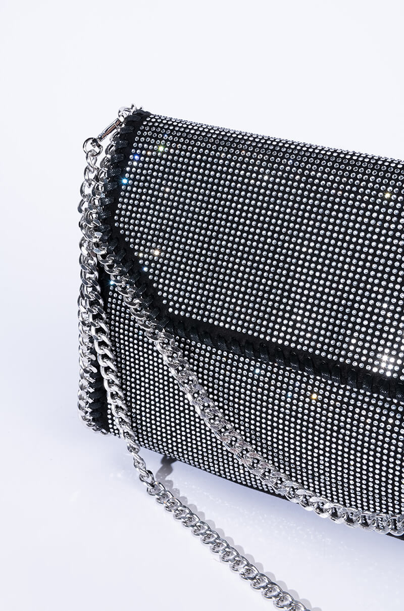 DISCO RHINESTONE OVERSIZED PURSE
