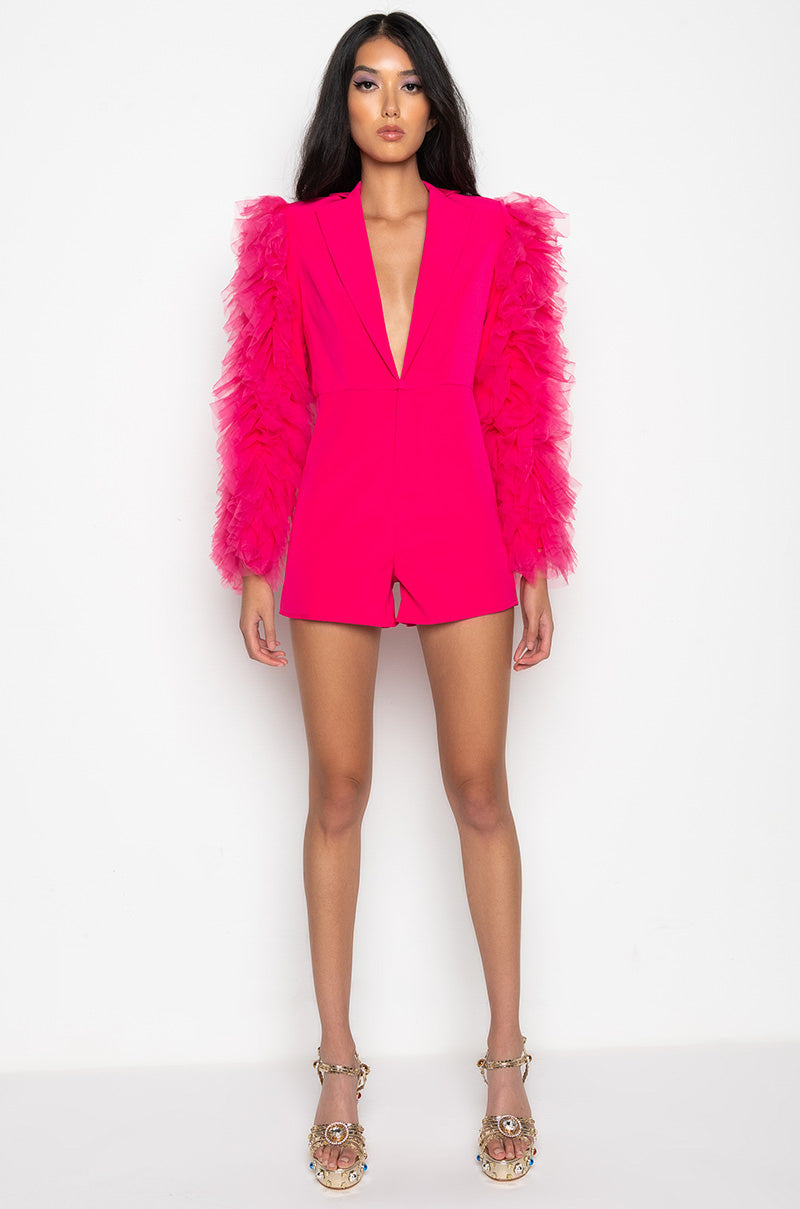 DO THINGS MY OWN WAY FASHION ROMPER DARK PINK
