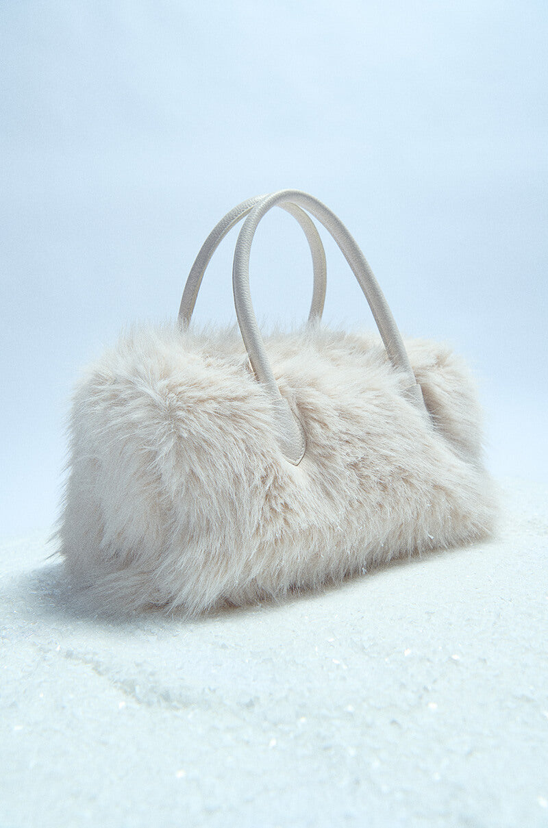 DOING DAMAGE FAUX FUR TOTE