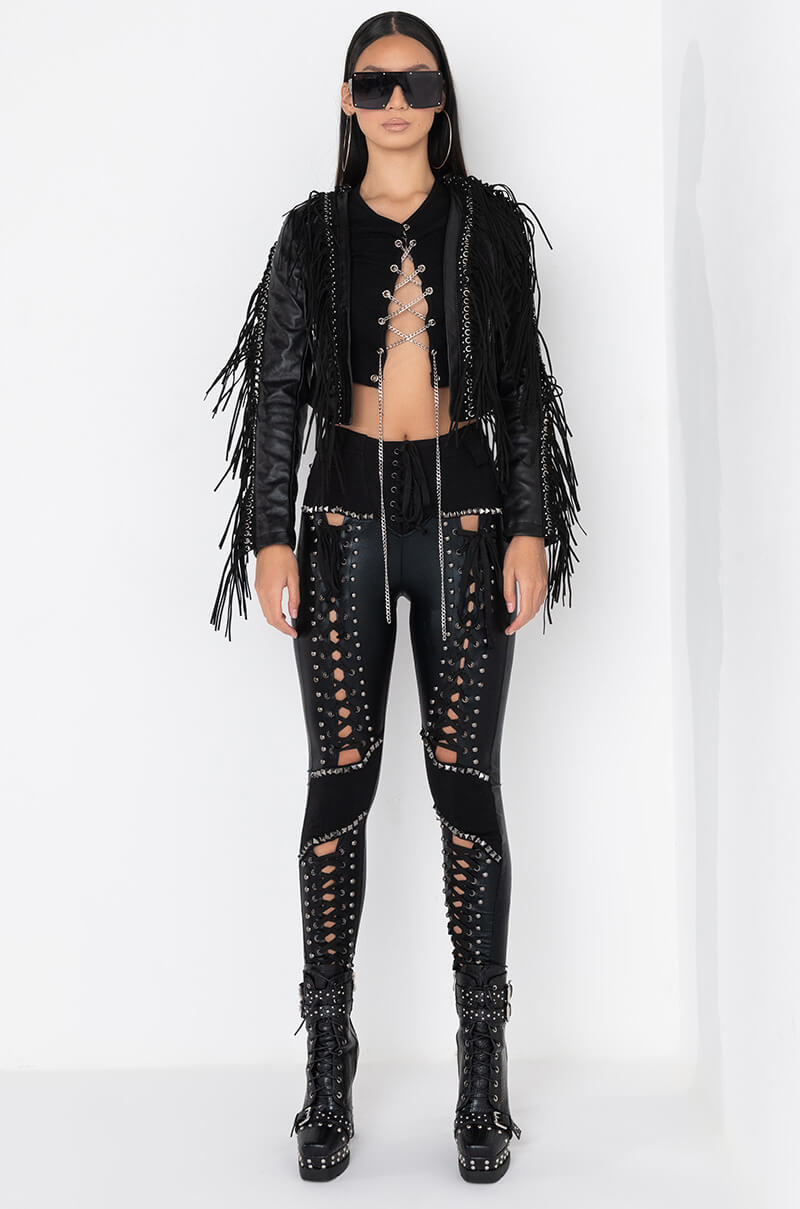 DON'T AT ME LACE UP PANT