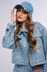 DRIP DIAMONDS DENIM BASEBALL HAT