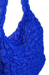 DUFFY RUCHED SHOULDER BAG IN BLUE