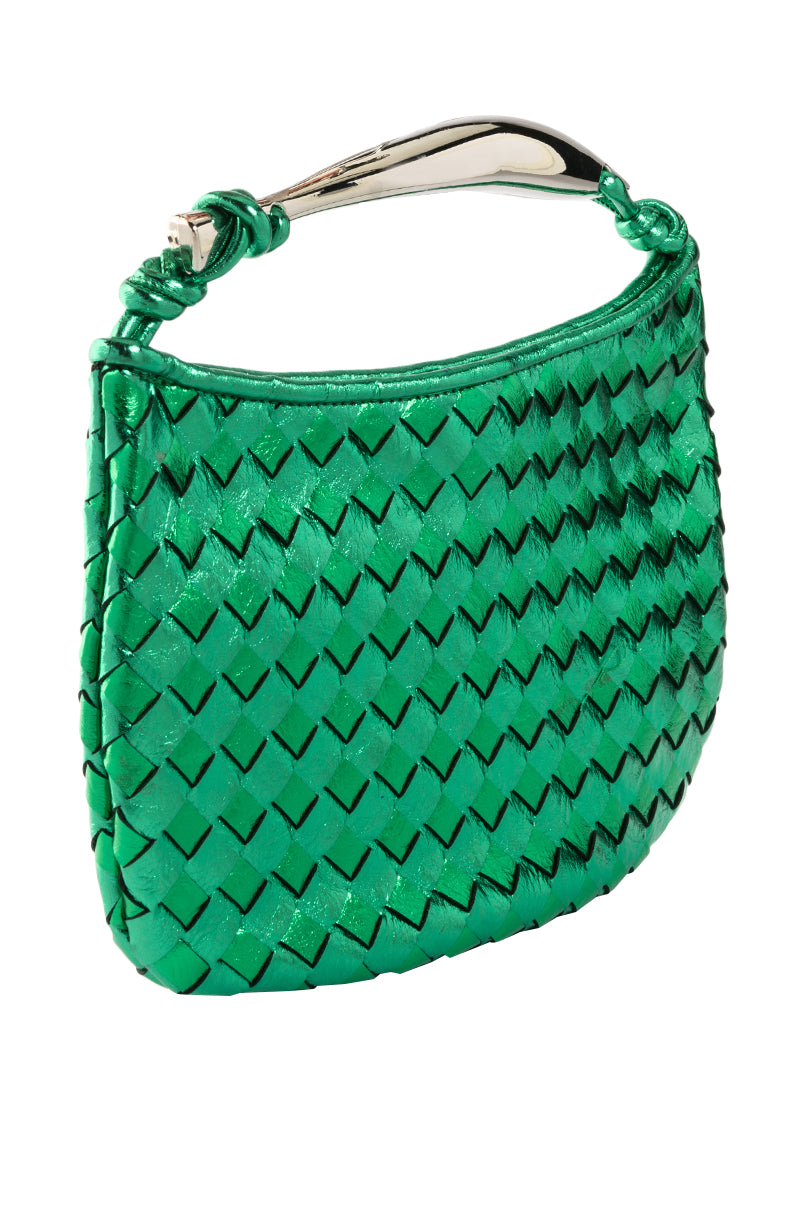 BIERA WEAVEN PU BAG IN GREEN