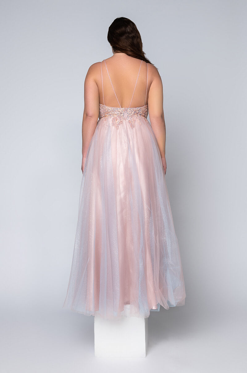 BLACK LABEL OVER ALL OF IT TULLE MAXI GOWN