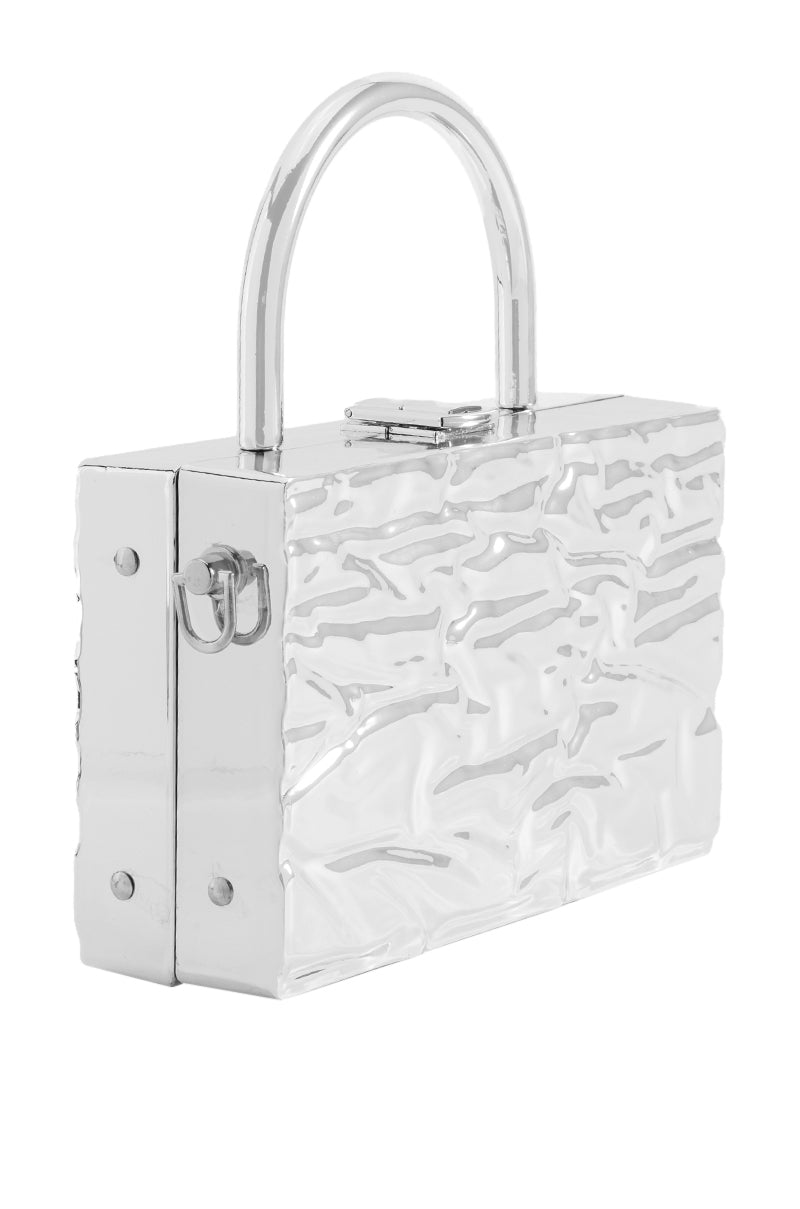 CHROME TOP HANDLE PURSE